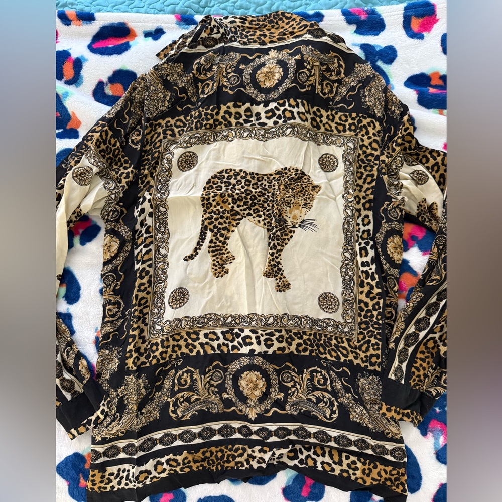 Vintage Quo-Silk 100% Silk Long Sleeve Blouse, Size M